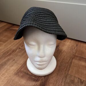 Madewell Hat Cap Strap Back Braided Rollable Sun Visor One Size Womens NE961